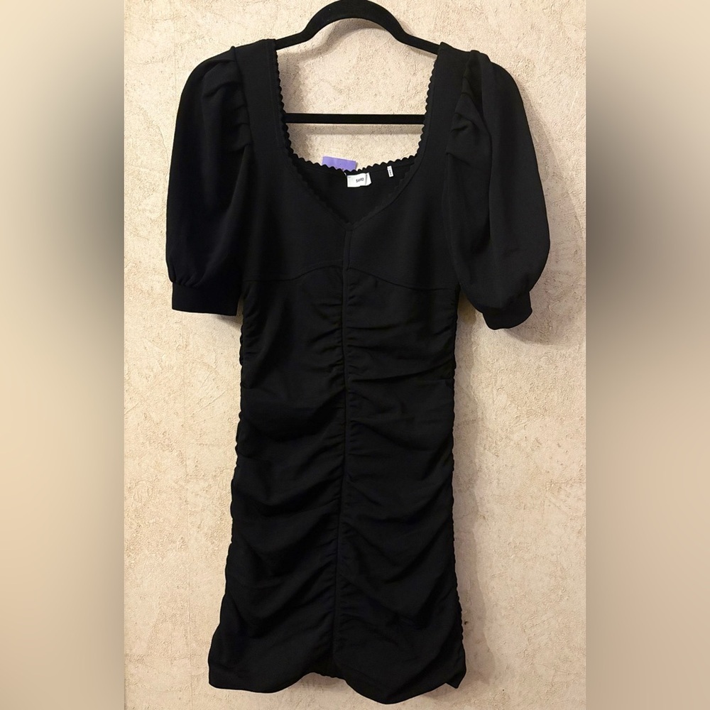 SANDRO Ruched Stretch Fit Mini Dress - Picture 4 of 10